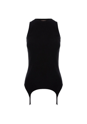 Murmur garter ribbed tank top - Black