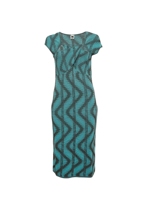 Missoni Pre-Owned zigzag-pattern knit midi dress - Blue