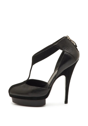 Saint Laurent Pre-Owned Easy strappy platform pumps - Black
