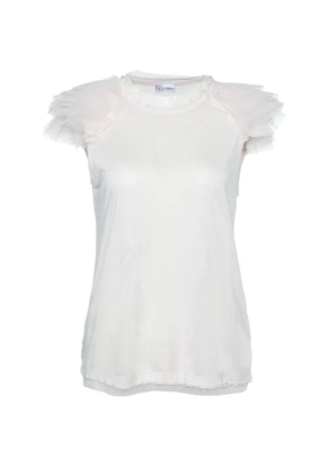 Red Valentino Vintage tulle-sleeve crew neck T-shirt - Pink