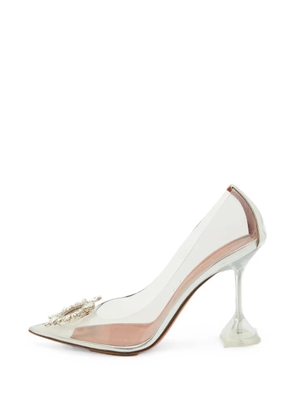 Amina Muaddi Begum heeled pumps - White
