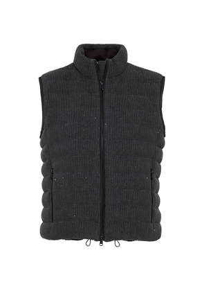 Brunello Cucinelli quilted ribbed-knit gilet - Grey