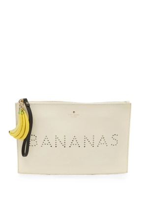 Kate Spade Flights Of Fancy Bananas clutch bag - White