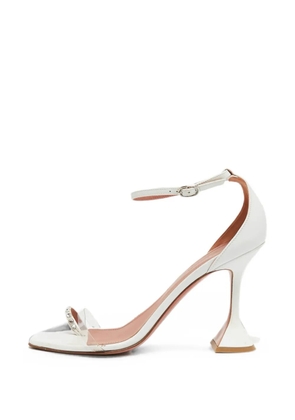 Amina Muaddi Oya ankle strap sandals - White