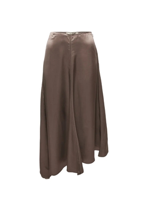 Fendi Pre-Owned asymmetric-hem midi skirt - Brown