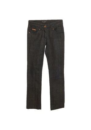 Dolce & Gabbana Pre-Owned slim-fit logo-plaque jeans - Blue