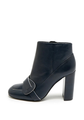 Tory Burch Bond leather ankle boots - Blue