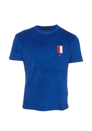 Louis Vuitton Pre-Owned France flag embroidered terry T-shirt - Blue