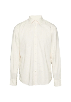BOSS striped long-sleeve button-down cotton shirt - Orange