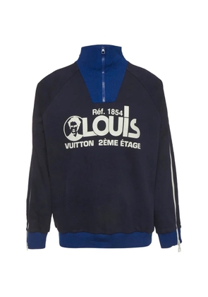 Louis Vuitton Pre-Owned multi-zipped hoodie - Blue