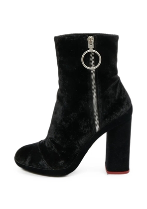 Off-White Pre-Owned velvet ankle boots - Black