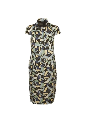 Max Mara cape-sleeve satin mini dress - Black