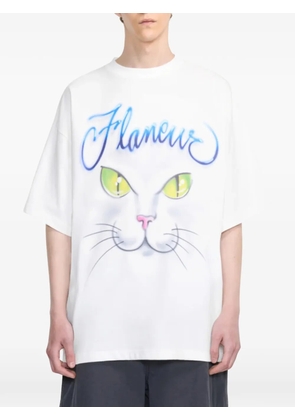 FLÂNEUR Cats graphic-print T-shirt - White