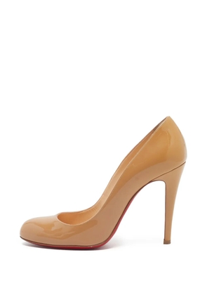 Christian Louboutin Pre-Owned Simple patent-leather pumps - Neutrals