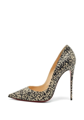Christian Louboutin Pre-Owned Lock So Kate snakeskin-embossed pumps - Black