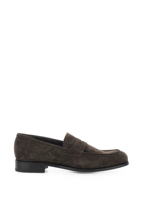 Lidfort suede almond-toe loafers - Brown