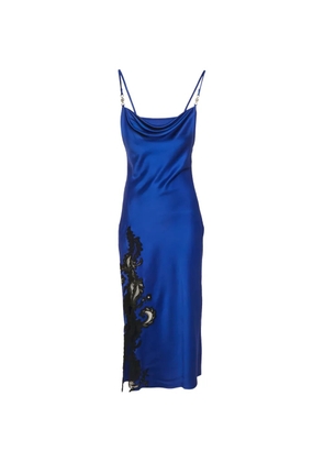 Versace Pre-Owned Barocco lace-detail dress - Blue