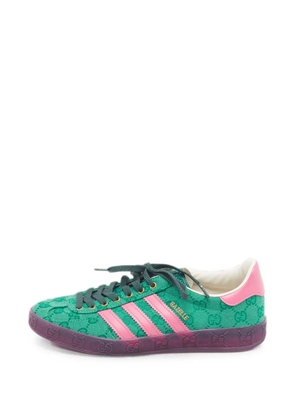Gucci Pre-Owned x Adidas Gazelle GG-monogram sneakers - Green