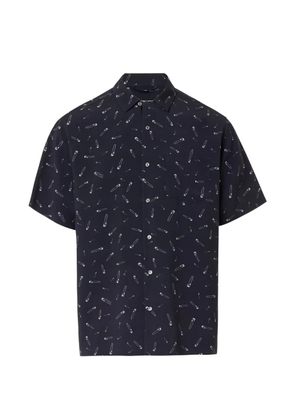 Iceberg button-down short-sleeve printed shirt - Black