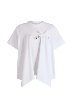 Patou draped bow-detail T-shirt - White