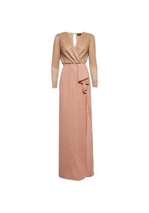 Elisabetta Franchi embellished layered dress - Neutrals