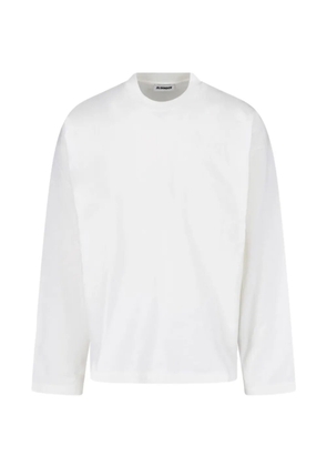 Jil Sander long-sleeve logo-print T-shirt - White