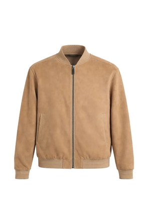 Pal Zileri leather bomber jacket - Neutrals