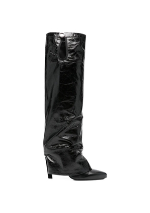 The Attico leather boots - Black