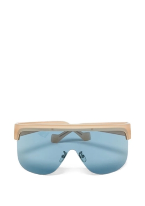 Loewe Pre-Owned mask-shield sunglasses - Neutrals