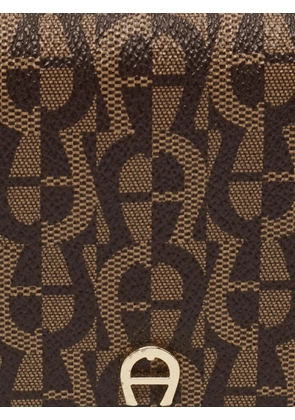 Aigner Kids logo-print continental wallet - Brown