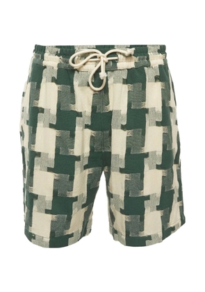 KITH houndstooth-pattern shorts - Green