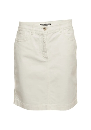 Dolce & Gabbana Pre-Owned denim mini skirt - White