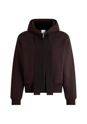 Patou zip-up drawstring hoodie - Brown