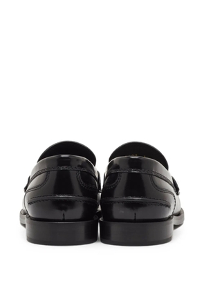 Fendi Pre-Owned logo-embossed brushed loafers - Black