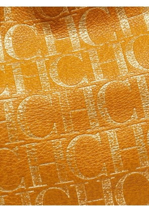 Carolina Herrera Vintage medium monogram-pattern ring-handle tote bag - Orange