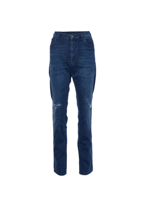 Versace Pre-Owned distressed slim-fit jeans - Blue