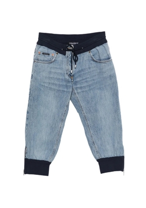Dolce & Gabbana Pre-Owned 2000s drawstring-waist cropped jeans - Blue