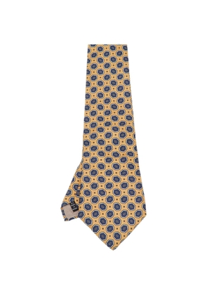 Christian Dior Pre-Owned printed-pattern silk tie - Yellow