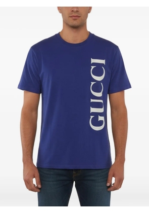 Gucci Pre-Owned logo-print jersey T-shirt - Blue