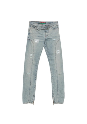 Dolce & Gabbana Pre-Owned 2000s belted distressed jeans - Blue