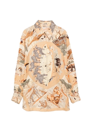 Hermès Pre-Owned 1990s animal-print shirt - Neutrals