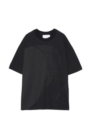 Yoshiokubo mesh-panelled T-shirt - Black