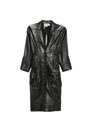 A.N.G.E.L.O. Vintage Cult 1980s button-down leather coat - Black