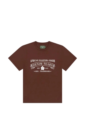 Denim Tears ADG graphic-detail T-shirt - Brown