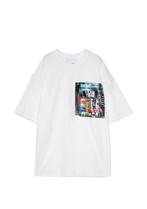 Yoshiokubo zip-pocket T-shirt - White
