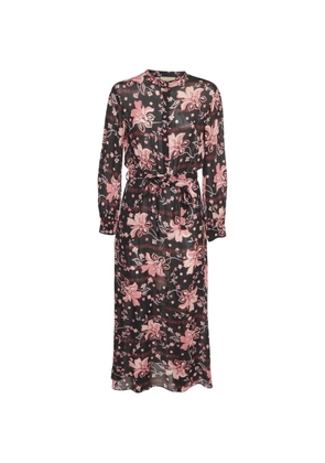 Gucci Pre-Owned floral-print belted maxi dress - Black