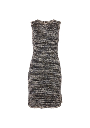 CHANEL Pre-Owned crochet-knit mini dress - Blue