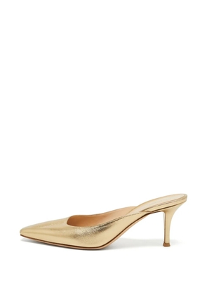Gianvito Rossi Lindsay heeled mules - Gold