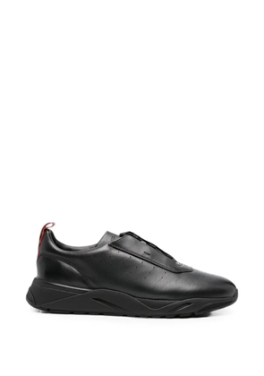 Santoni perforated-detail lace-up sneakers - Black