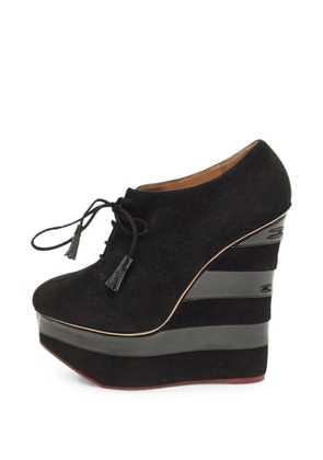 Charlotte Olympia Martha wedge ankle pumps - Black